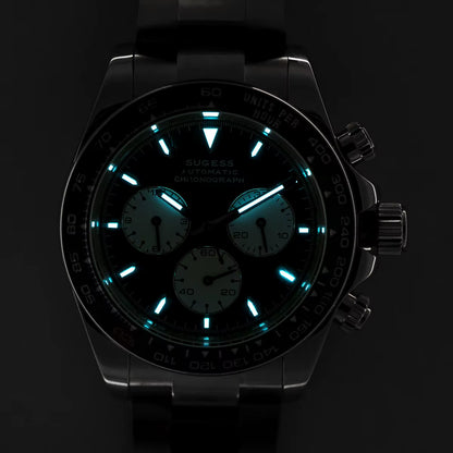 Sugess Panda Automatic Chronograph Watch for Men