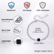 Vnox Men’s Stainless Steel Chain Bracelet