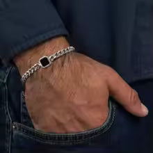 Vnox Men’s Stainless Steel Chain Bracelet